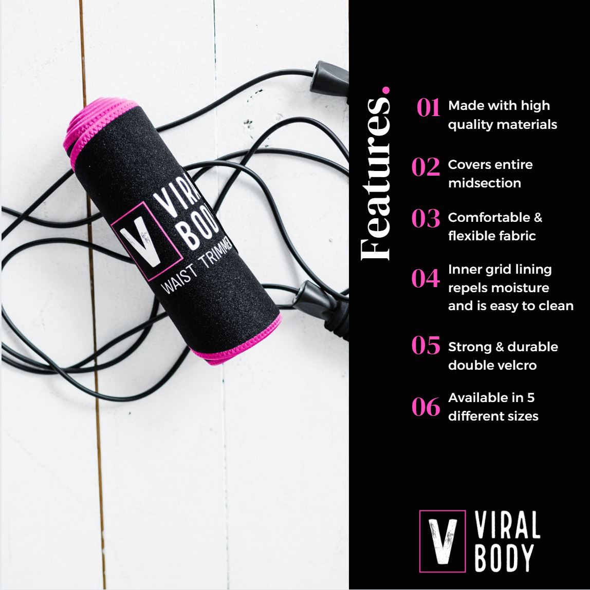 Viral Body® Pink Waist Trimmer