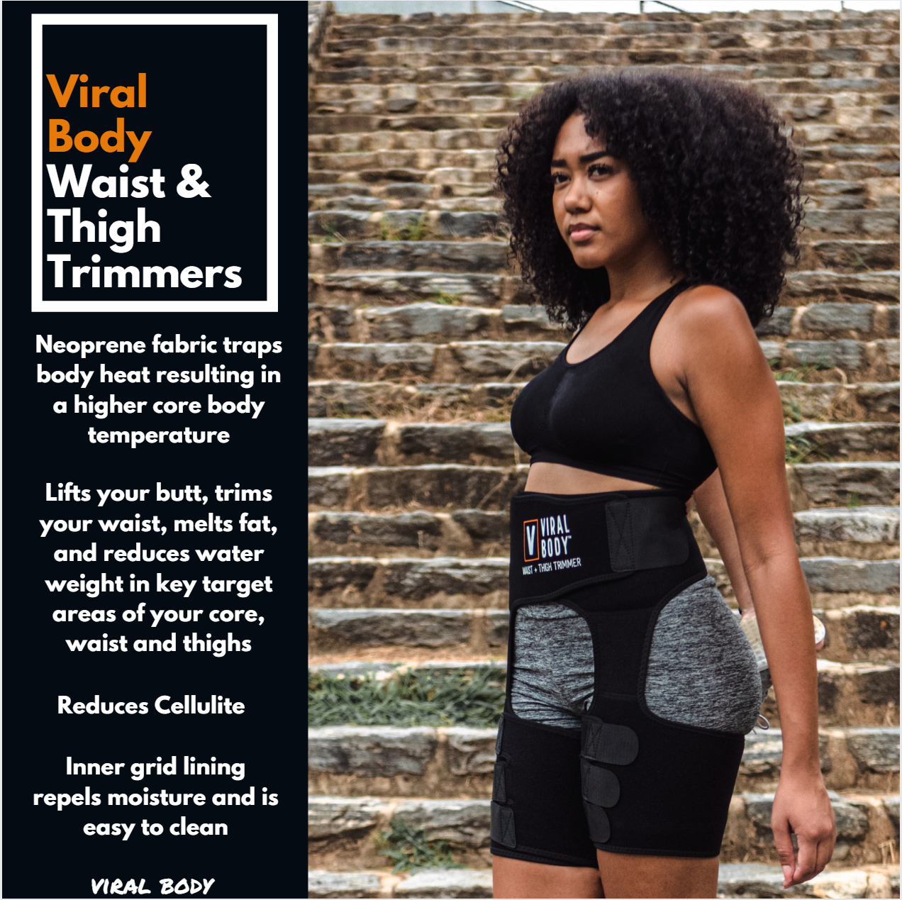 Viral Body Premium 3 in 1 Waist and Thigh Trimmer with Butt Lifter