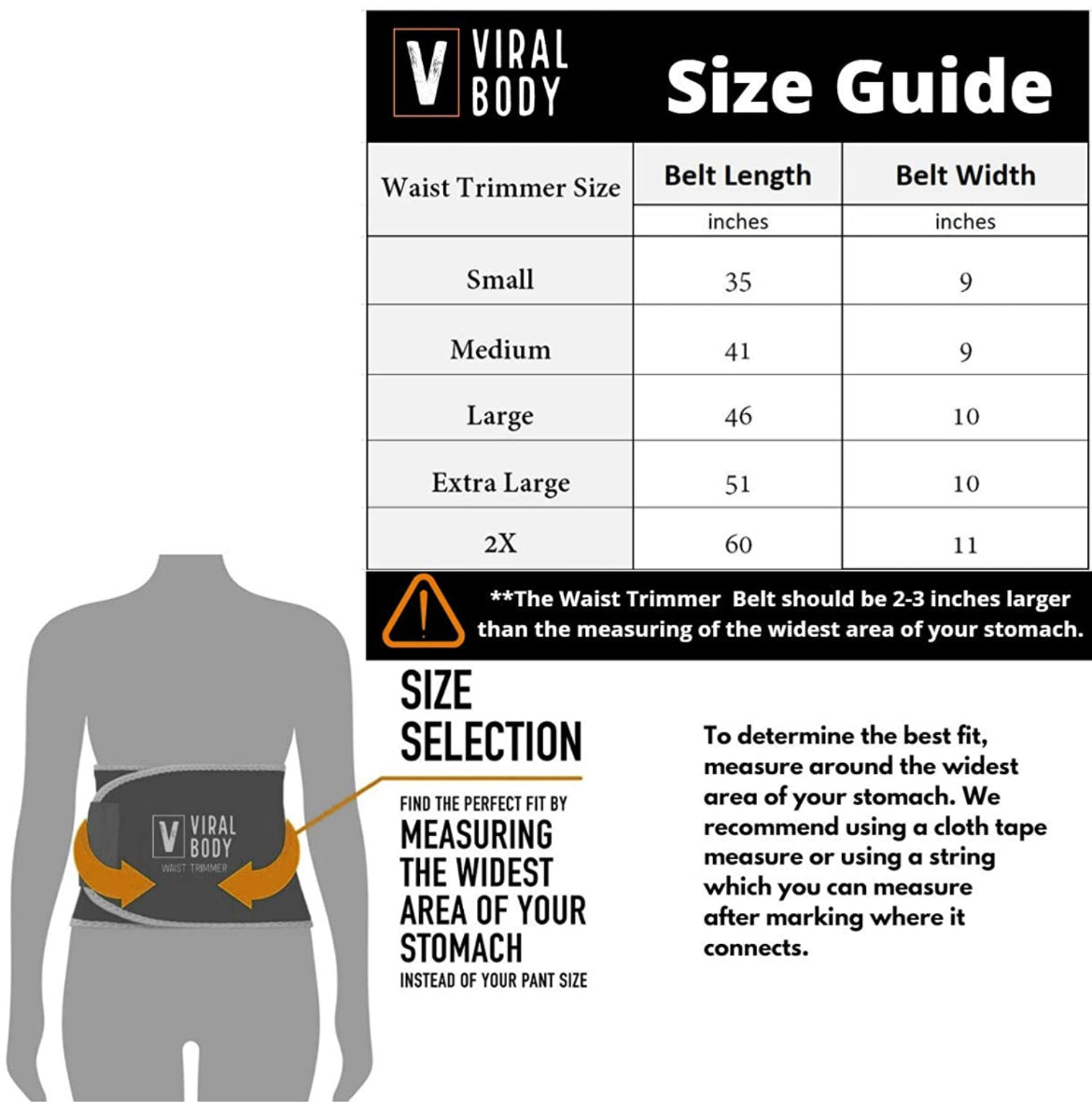 Viral Body® Unisex Waist Trimmer Sweat Belt